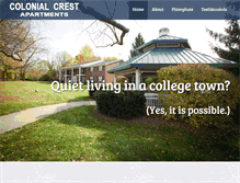 Tablet Screenshot of colonialcrestmuncie.com